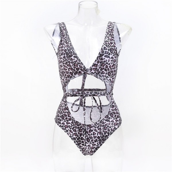 S-L Women Sexy Lace Up Hollow Out One-Pieces Swimwear