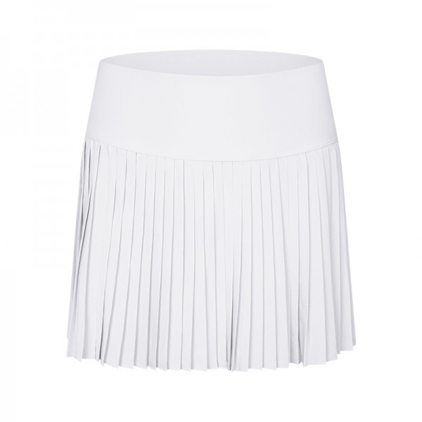 Women Fashion Sport Solid Color Pleated Skirt