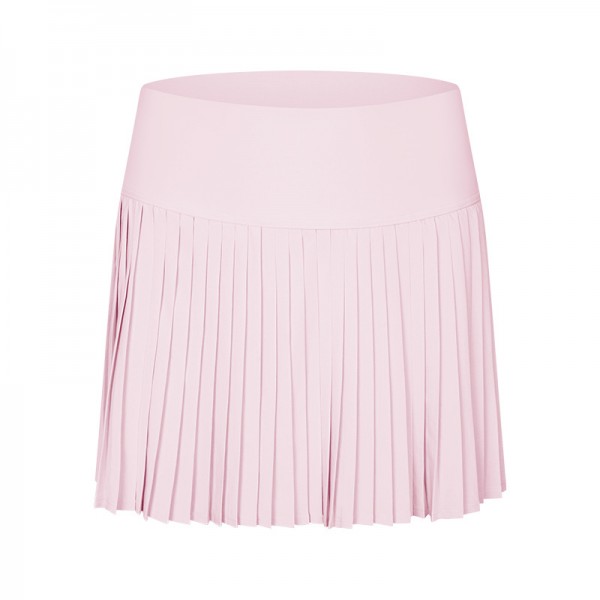 Women Fashion Sport Solid Color Pleated Skirt