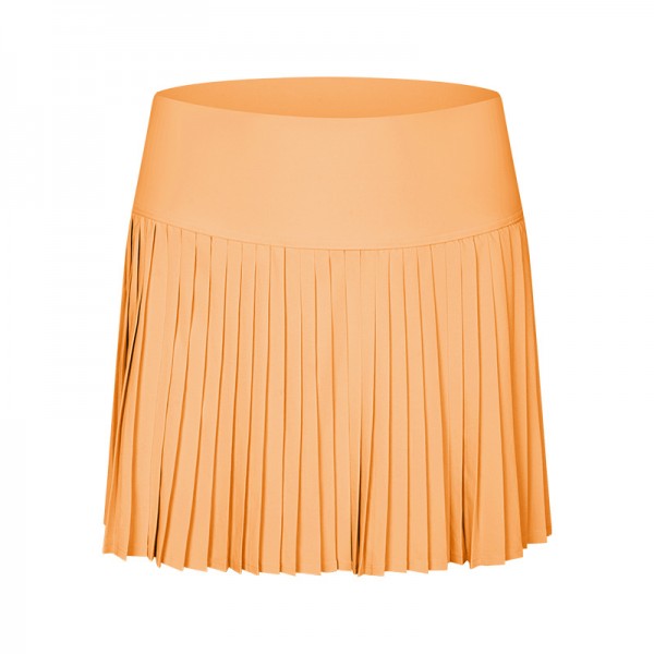 Women Fashion Sport Solid Color Pleated Skirt