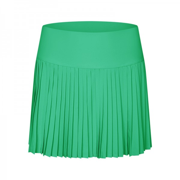 Women Fashion Sport Solid Color Pleated Skirt