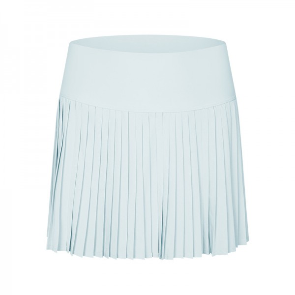 Women Fashion Sport Solid Color Pleated Skirt