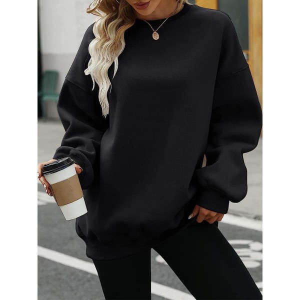 Women Casual Letter Print Loose Sweatshirt