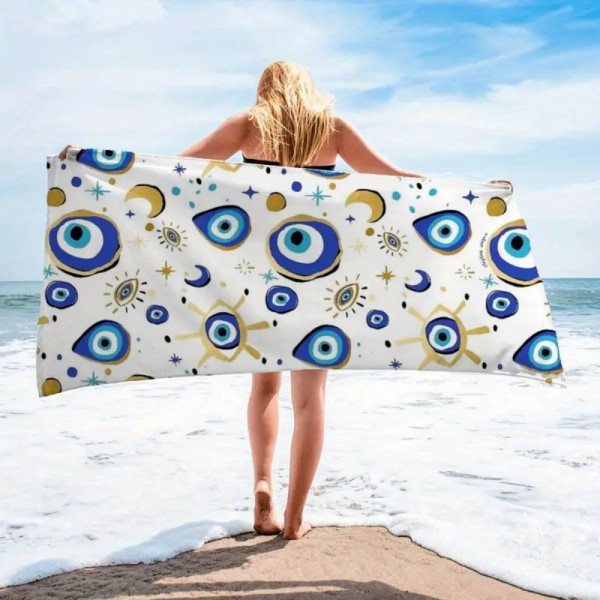 Evil Eye Graphic Printed Beach Towel