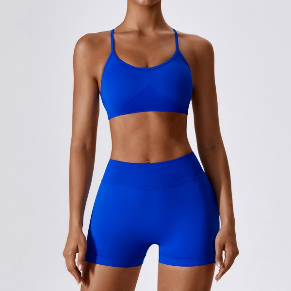 Women Yoga Fashion Solid Color Sports Two-Piece Set