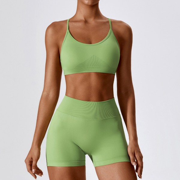 Women Yoga Fashion Solid Color Sports Two-Piece Set