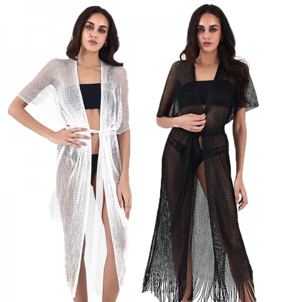 Summer Vacation Cardigan Beach Sexy Sunscreen Tassel Coverup