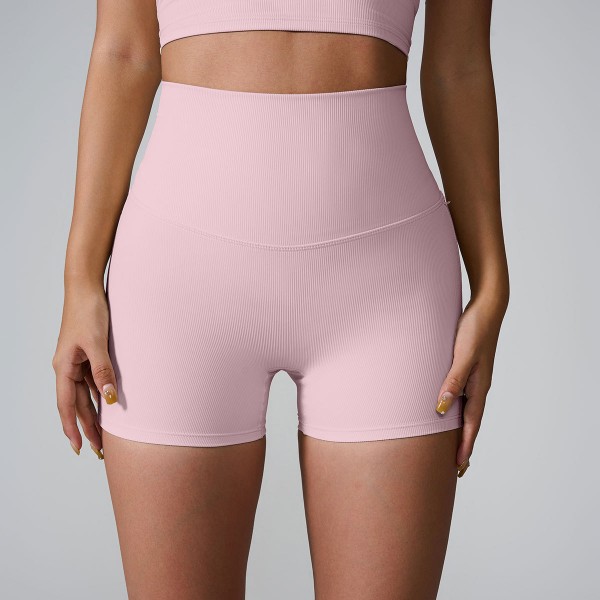 Summer Women Fashion Rear Cross High Waist Hip-Lifting Sports Yoga Shorts