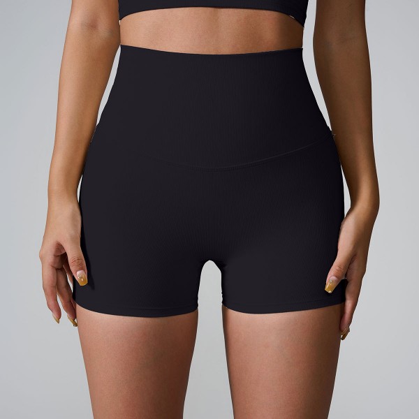 Summer Women Fashion Rear Cross High Waist Hip-Lifting Sports Yoga Shorts