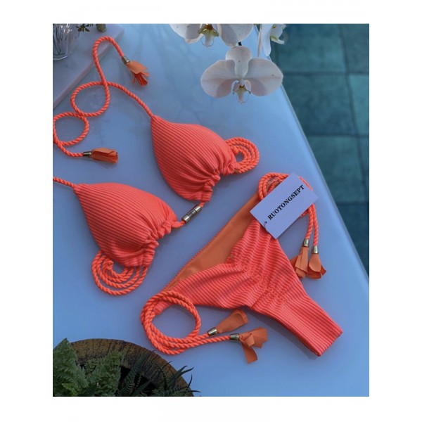 Women Sexy Contrast Strap Bikini