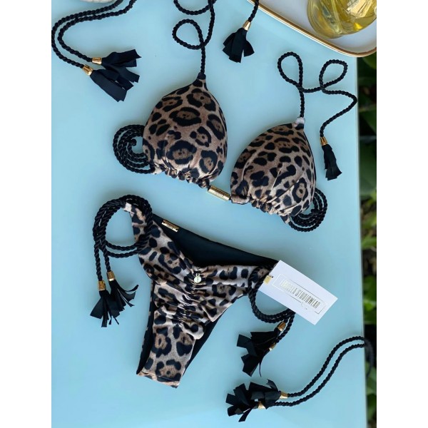 Women Sexy Contrast Strap Bikini