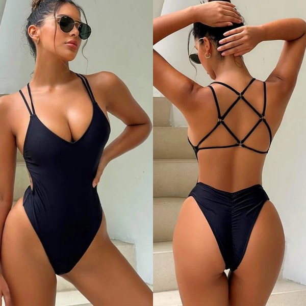 Sexy Hollow Backless One Piece Swimsuit