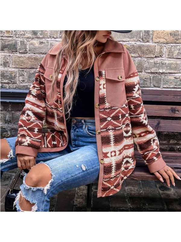 Women's Fashion Drop-shoulder Sleeve Plush Coat