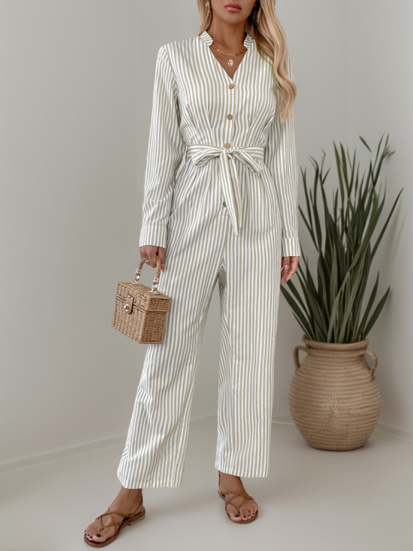 Striped Burst rayon Jumpsuit